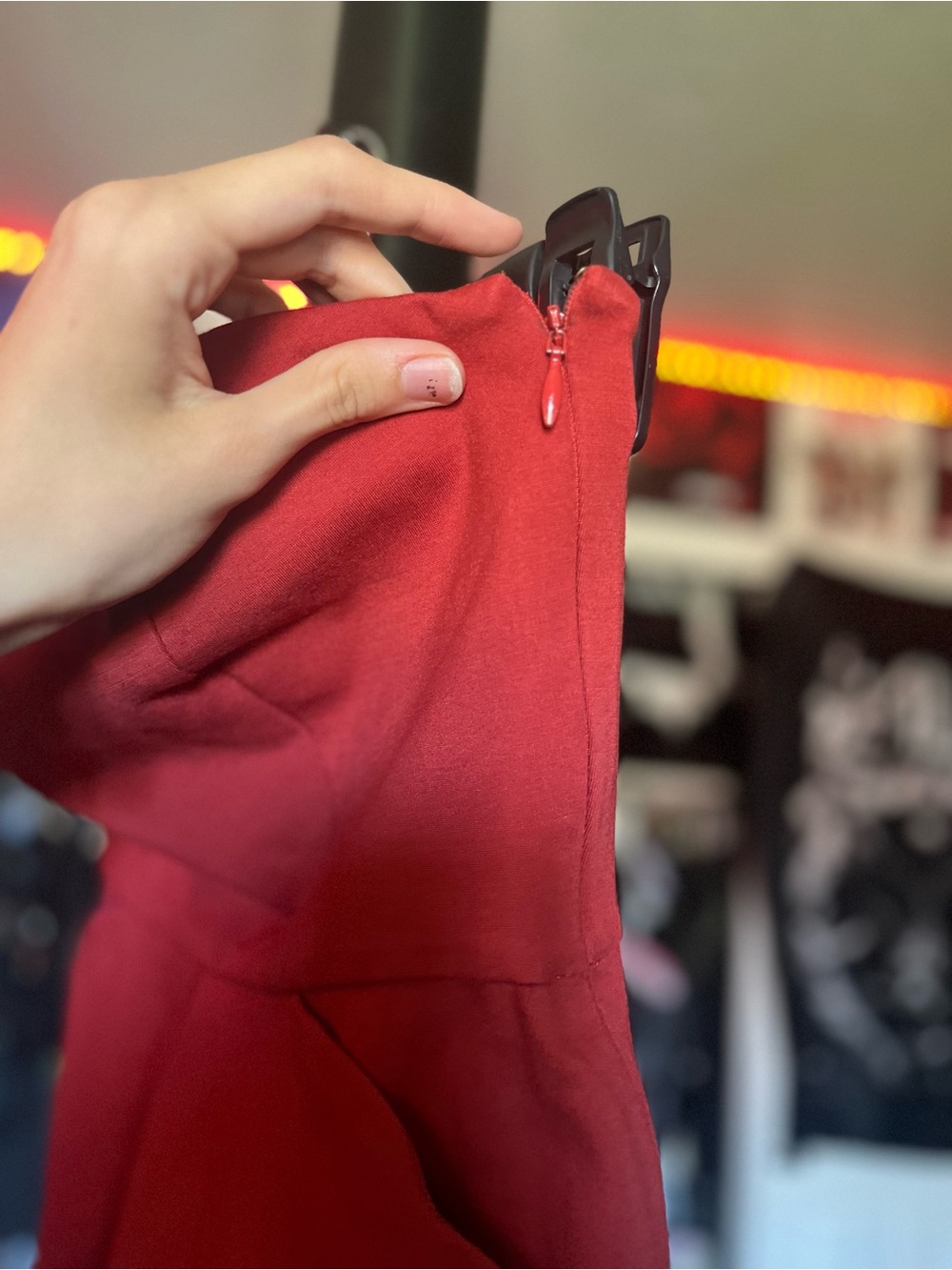 Red Strapless Romper - Picture 4 of 6